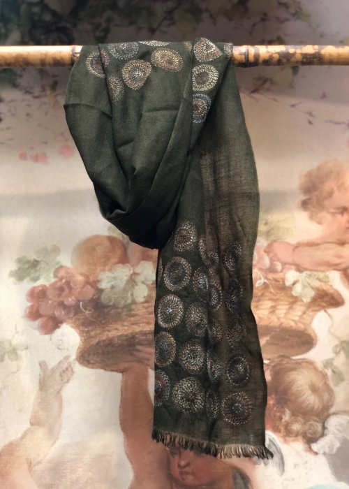Sophie Digard | Half-embroidered Woollen Scarf | Montre